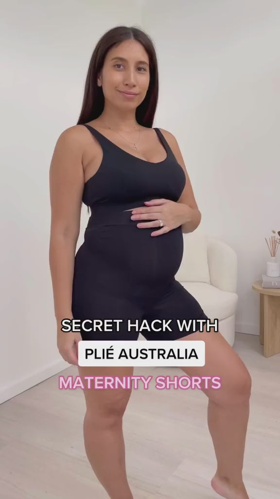 Maternity Pregnancy High Waist Shorts – Plie Australia