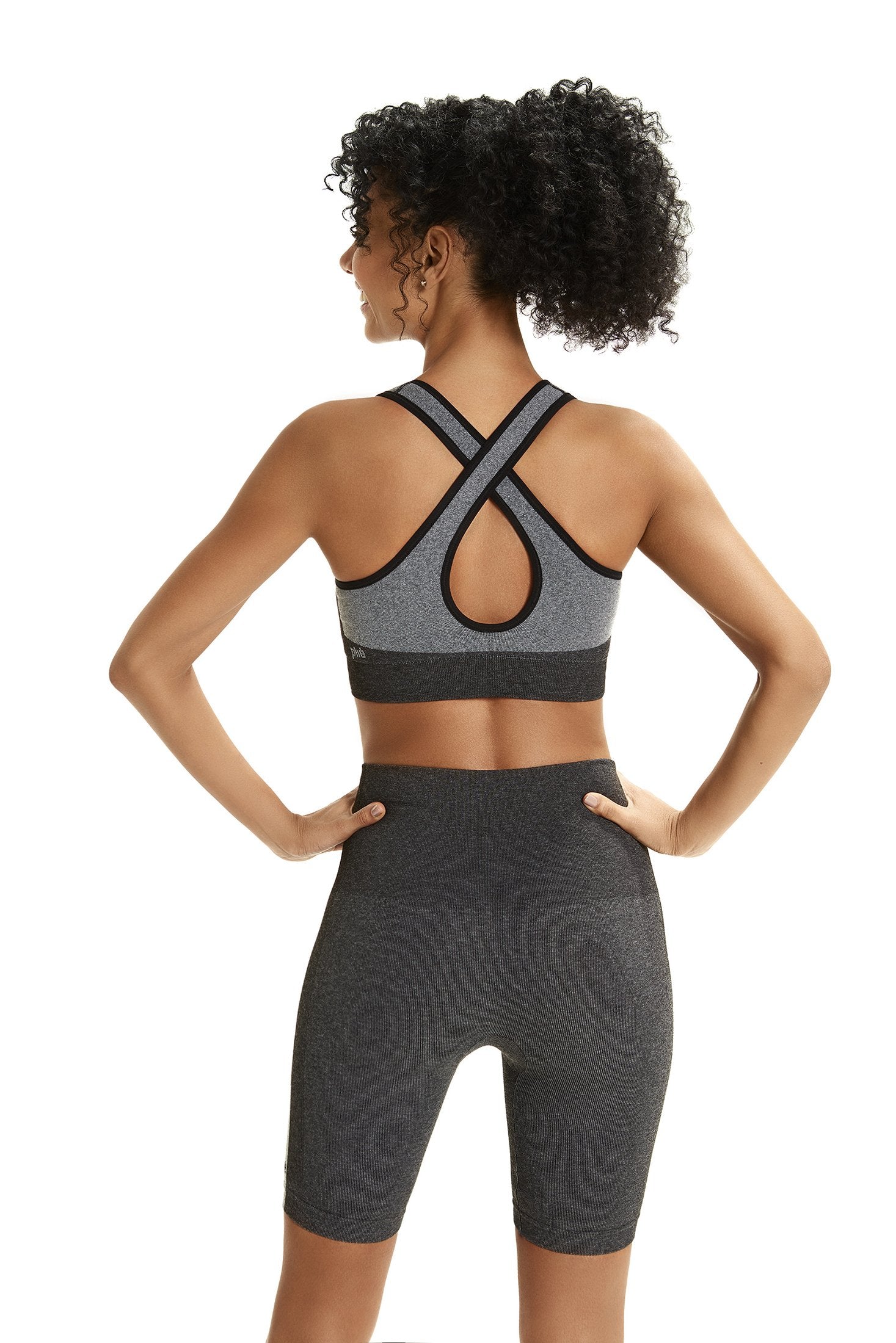 Fitness Crossed Top with Padded Bra